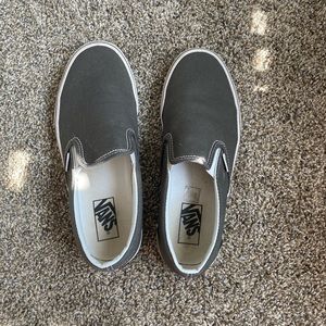 Size 9.5 Women’s slip on charcoal grey Vans